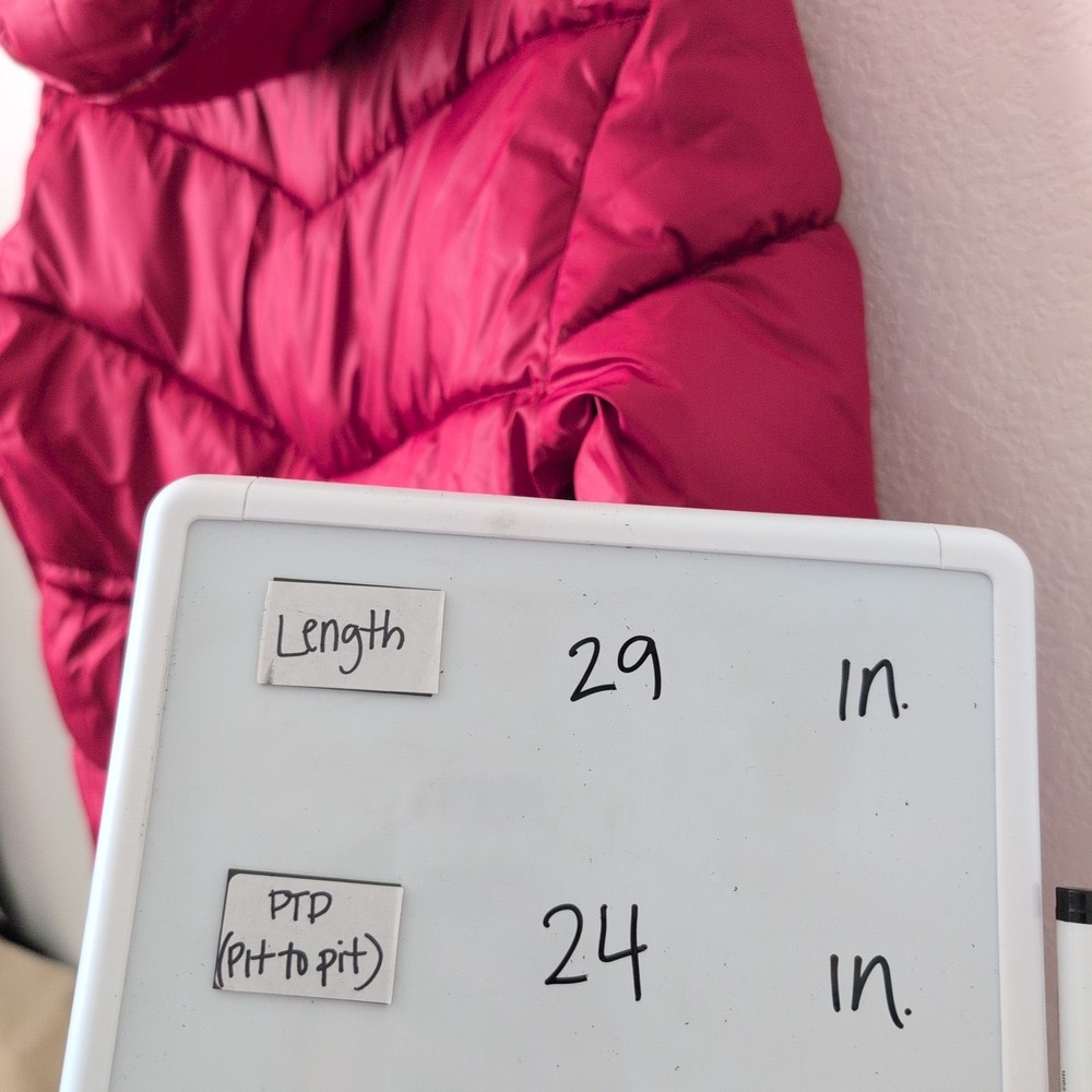 Gap ColdControl Max Puffer Jacket Berry Red Hoode… - image 7